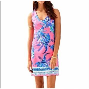 Lilly Pulitzer Tandie Sleeveless Shift Dress Pink Sz 0